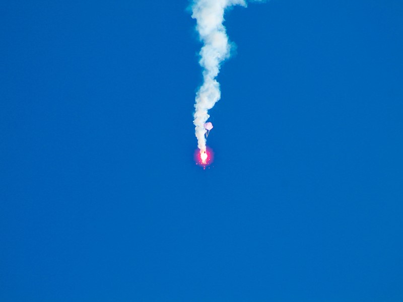Red parachute flare